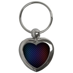 Hexagon Colorful Pattern Gradient Honeycombs Key Chains (heart)  by Simbadda