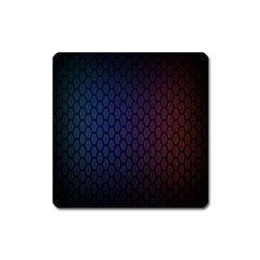 Hexagon Colorful Pattern Gradient Honeycombs Square Magnet by Simbadda