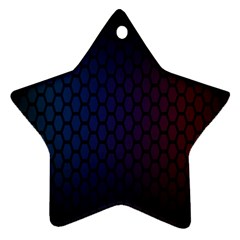 Hexagon Colorful Pattern Gradient Honeycombs Star Ornament (two Sides) by Simbadda