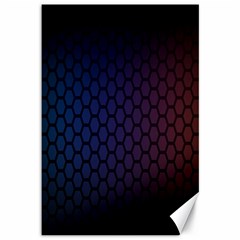 Hexagon Colorful Pattern Gradient Honeycombs Canvas 12  X 18   by Simbadda