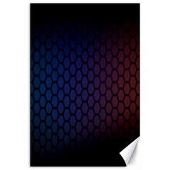 Hexagon Colorful Pattern Gradient Honeycombs Canvas 24  X 36  by Simbadda