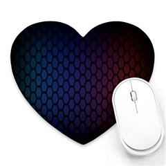 Hexagon Colorful Pattern Gradient Honeycombs Heart Mousepads by Simbadda