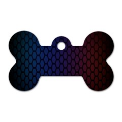 Hexagon Colorful Pattern Gradient Honeycombs Dog Tag Bone (one Side) by Simbadda