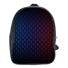 Hexagon Colorful Pattern Gradient Honeycombs School Bags(large)  by Simbadda