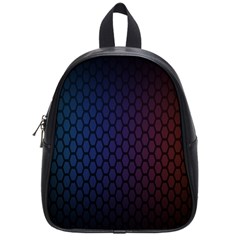 Hexagon Colorful Pattern Gradient Honeycombs School Bags (small)  by Simbadda