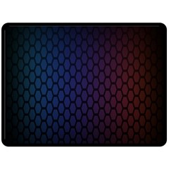 Hexagon Colorful Pattern Gradient Honeycombs Fleece Blanket (large)  by Simbadda