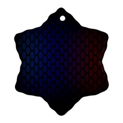 Hexagon Colorful Pattern Gradient Honeycombs Snowflake Ornament (two Sides)