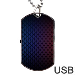 Hexagon Colorful Pattern Gradient Honeycombs Dog Tag Usb Flash (two Sides) by Simbadda