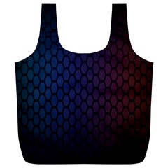 Hexagon Colorful Pattern Gradient Honeycombs Full Print Recycle Bags (l)  by Simbadda