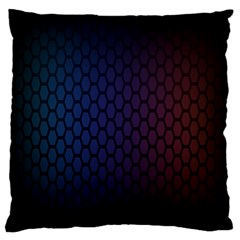 Hexagon Colorful Pattern Gradient Honeycombs Large Flano Cushion Case (two Sides) by Simbadda