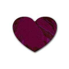 Abstract Purple Pattern Rubber Coaster (heart)  by Simbadda