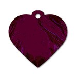 Abstract Purple Pattern Dog Tag Heart (One Side) Front