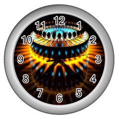 Abstract Led Lights Wall Clocks (silver)  by Simbadda