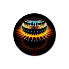 Abstract Led Lights Rubber Coaster (round)  by Simbadda