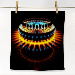 Abstract Led Lights Face Towel by Simbadda