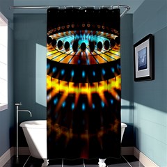 Abstract Led Lights Shower Curtain 36  X 72  (stall)  by Simbadda