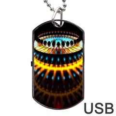 Abstract Led Lights Dog Tag Usb Flash (two Sides) by Simbadda