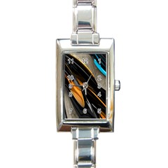 Abstract 3d Rectangle Italian Charm Watch