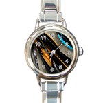 Abstract 3d Round Italian Charm Watch Front