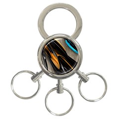 Abstract 3d 3-Ring Key Chains