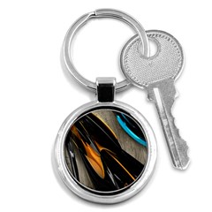 Abstract 3d Key Chains (Round) 