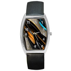 Abstract 3d Barrel Style Metal Watch