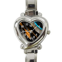 Abstract 3d Heart Italian Charm Watch