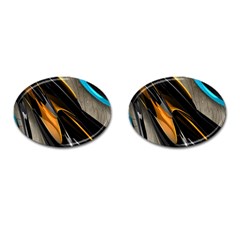 Abstract 3d Cufflinks (oval) by Simbadda