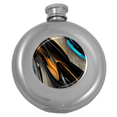 Abstract 3d Round Hip Flask (5 oz)