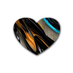 Abstract 3d Rubber Coaster (heart)  by Simbadda