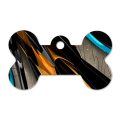 Abstract 3d Dog Tag Bone (Two Sides)