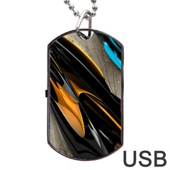 Abstract 3d Dog Tag USB Flash (One Side)