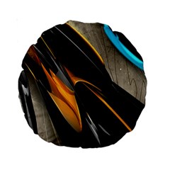 Abstract 3d Standard 15  Premium Round Cushions by Simbadda