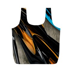 Abstract 3d Full Print Recycle Bags (M) 