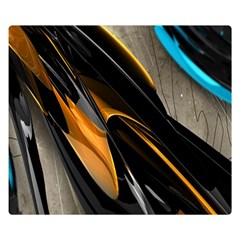 Abstract 3d Double Sided Flano Blanket (Small) 