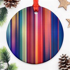 Texture Lines Vertical Lines Ornament (round) by Simbadda