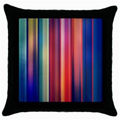 Texture Lines Vertical Lines Throw Pillow Case (Black)