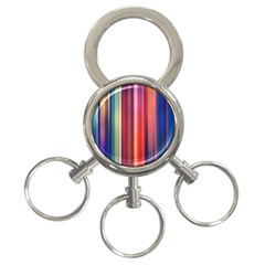 Texture Lines Vertical Lines 3-Ring Key Chains