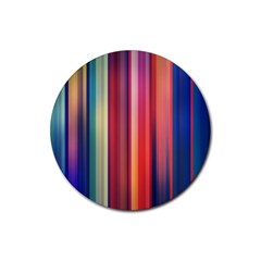 Texture Lines Vertical Lines Rubber Coaster (Round) 