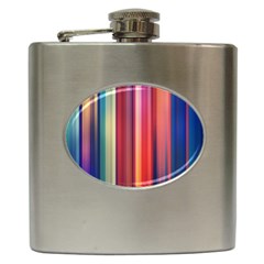 Texture Lines Vertical Lines Hip Flask (6 oz)