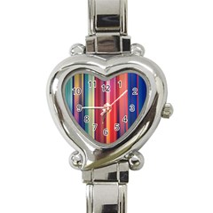 Texture Lines Vertical Lines Heart Italian Charm Watch