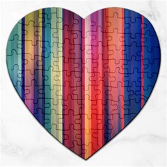 Texture Lines Vertical Lines Jigsaw Puzzle (Heart)