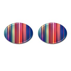 Texture Lines Vertical Lines Cufflinks (Oval)