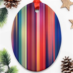 Texture Lines Vertical Lines Oval Ornament (Two Sides)