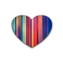 Texture Lines Vertical Lines Heart Coaster (4 pack) 