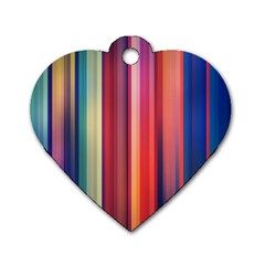 Texture Lines Vertical Lines Dog Tag Heart (Two Sides)