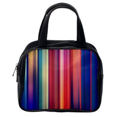 Texture Lines Vertical Lines Classic Handbags (One Side)