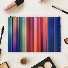 Texture Lines Vertical Lines Cosmetic Bag (large)  by Simbadda