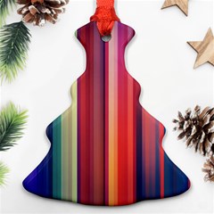 Texture Lines Vertical Lines Christmas Tree Ornament (two Sides) by Simbadda