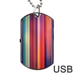 Texture Lines Vertical Lines Dog Tag USB Flash (One Side)